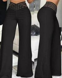 Pantalón Ancho de Cintura Alta, Corte Recto