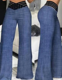 Pantalón Ancho de Cintura Alta, Corte Recto