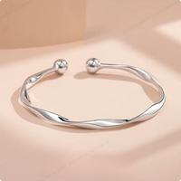 Brazalete Trenzado de Plata de Ley 925