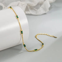 Pulsera de Plata 925 con Circonita Verde