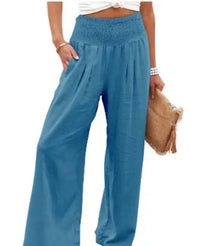 Pantalón Ancho con Cordón, Cintura Media