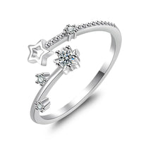 Anillo Clásico de Circonitas, Plata de Ley 925