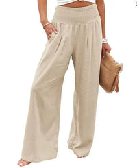 Pantalón Ancho con Cordón, Cintura Media