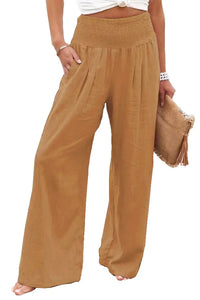 Pantalón Ancho con Cordón, Cintura Media