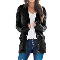 Cárdigan de Punto Oversize, Cuello en V