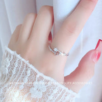 Anillo Clásico de Circonitas, Plata de Ley 925
