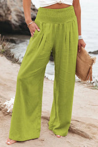 Pantalón Ancho con Cordón, Cintura Media