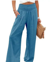Pantalón Ancho con Cordón, Cintura Media