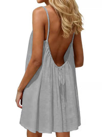 Vestido Lencero Fluido, Espalda Descubierta