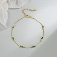 Pulsera de Plata 925 con Circonita Verde
