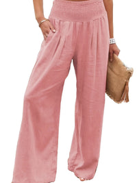 Pantalón Ancho con Cordón, Cintura Media