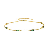 Pulsera de Plata 925 con Circonita Verde