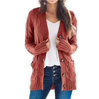 Cárdigan de Punto Oversize, Cuello en V