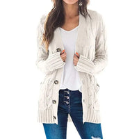 Cárdigan de Punto Oversize, Cuello en V
