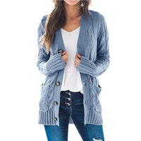 Cárdigan de Punto Oversize, Cuello en V