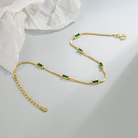 Pulsera de Plata 925 con Circonita Verde