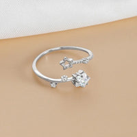 Anillo Clásico de Circonitas, Plata de Ley 925