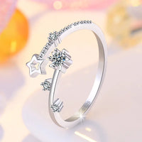 Anillo Clásico de Circonitas, Plata de Ley 925
